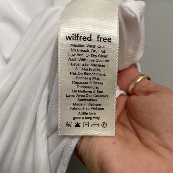 ❗️SOLD❗️ Wilfred Free White Short Sleeve Thong Bottom Florilege Bodysuit Size M - Picture 9 of 10